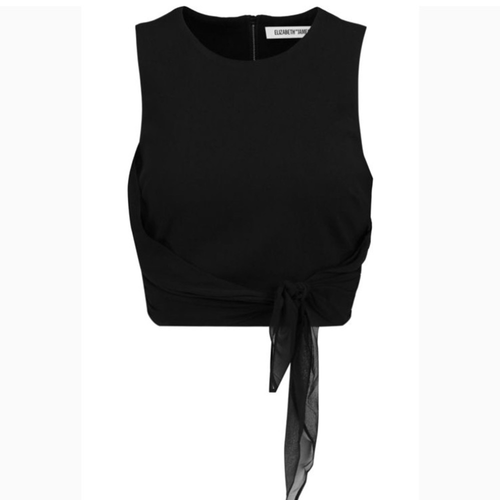 Elizabeth and James Judith Black Crop Top size xs